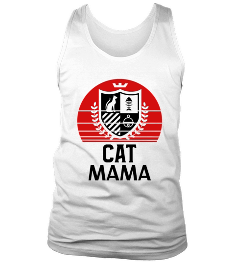 Distressed Cat Mama Vintage Eighties Style Retro Tank Top Unisex