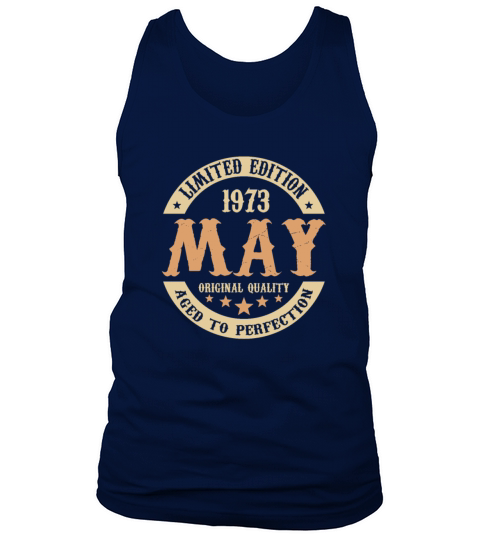 May 1973 Vintage Birthday Present Tank Top Unisex