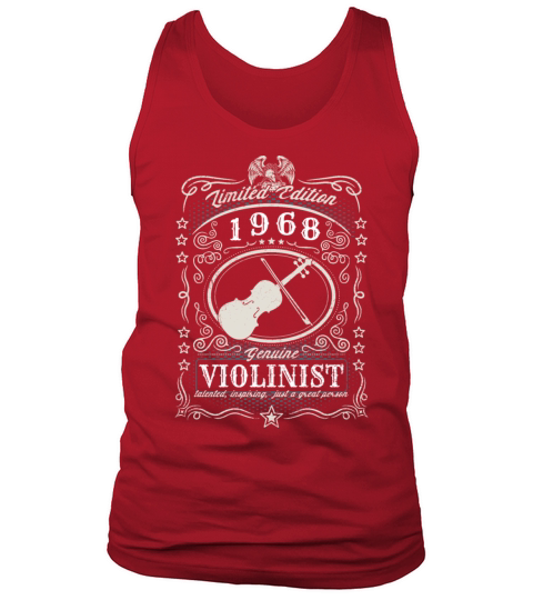 Vintage 1968 Violinist Birthday Gift Violin Player Tank Top Unisex