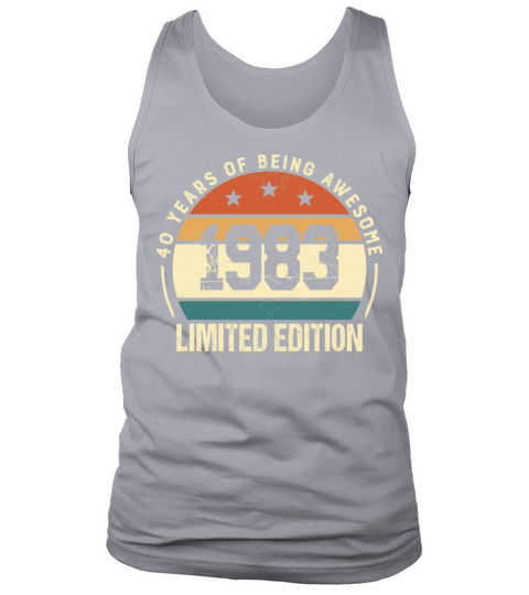 Vintage 40 Year Old Birthday Gifts 1983 Retro 40th Tank Top Unisex