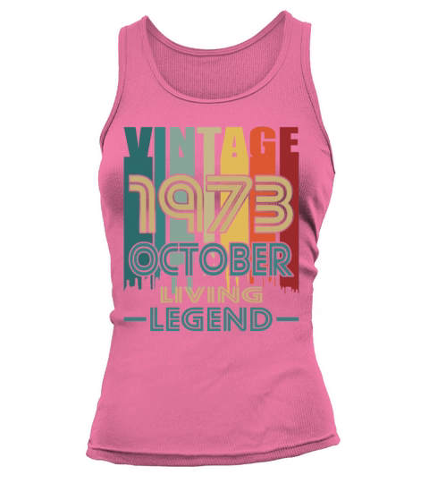 50th birthday october 1973 vintage 1973 Tank top Woman