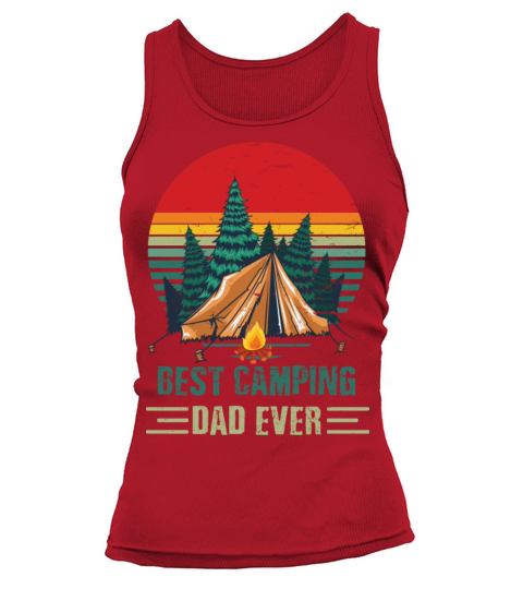 Best Camping Dad Ever Father s Day Vintage Sunset Tank top Woman