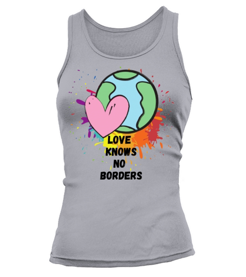 Love Knows No Borders Rainbow World Globe Design Tank top Woman