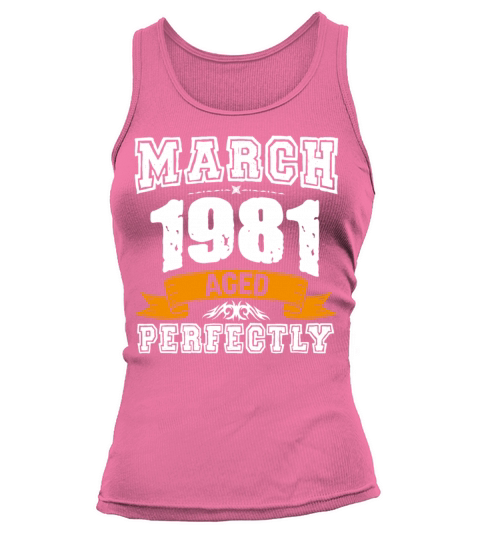 March 1981 Vintage Birthday Present Tank top Woman