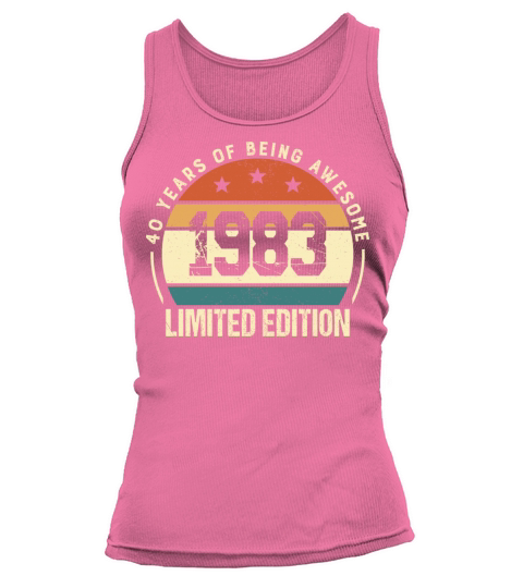 Vintage 40 Year Old Birthday Gifts 1983 Retro 40th Tank top Woman