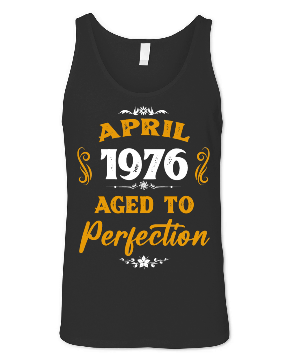 April 1976 Vintage Birthday Present Unisex Jersey Tank