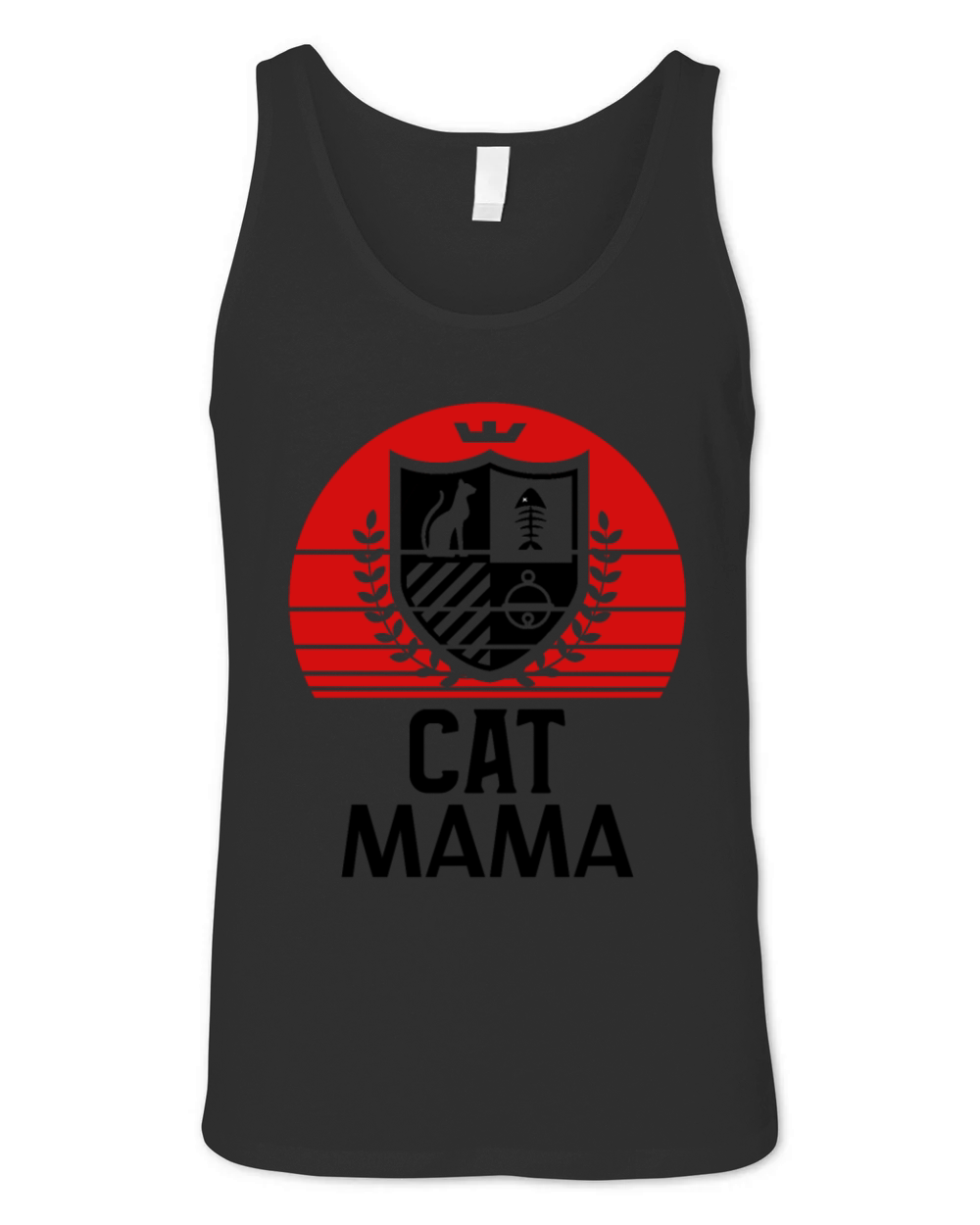 Distressed Cat Mama Vintage Eighties Style Retro Unisex Jersey Tank
