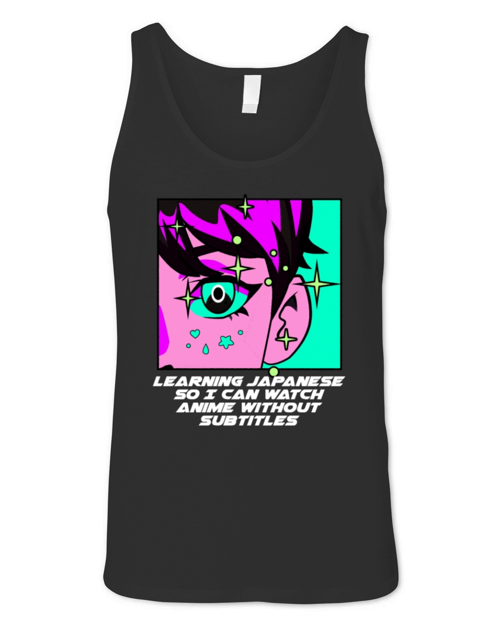 Learning Japanese So Can Watch Anime Without Subti Unisex Jersey Tank
