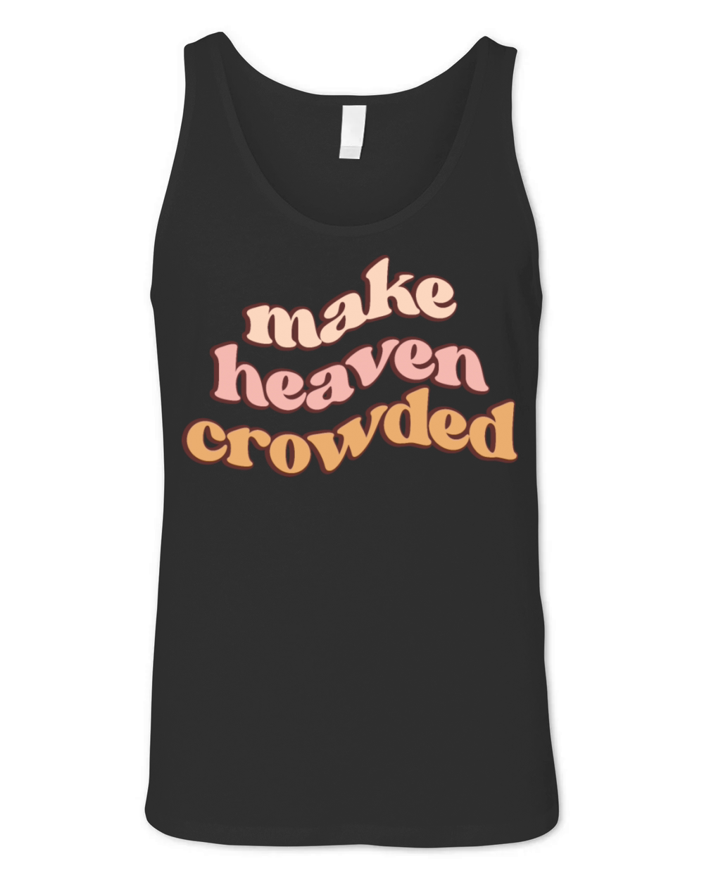 Make Heaven Crowded Retro Christian Unisex Jersey Tank