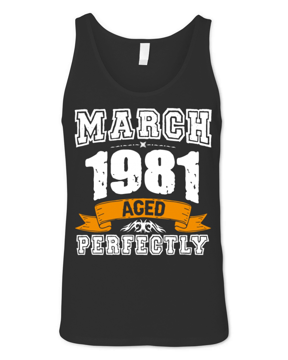 March 1981 Vintage Birthday Present Unisex Jersey Tank