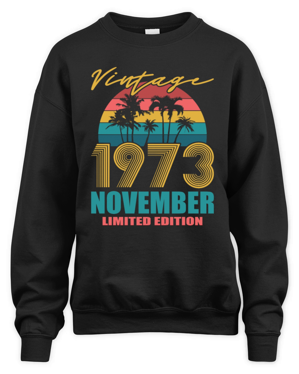 Vintage November 1973 Limited Edition Unisex Premium Crewneck Sweatshirt