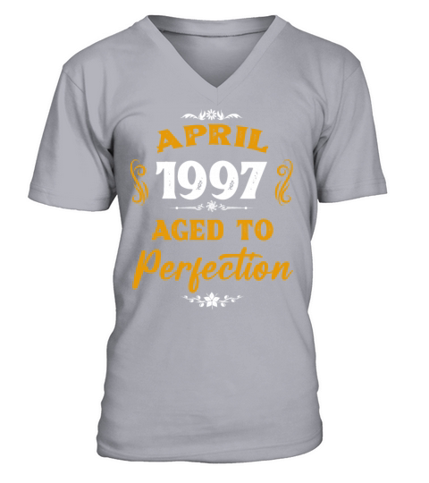 April 1997 Vintage Birthday Present V-Neck T-shirt