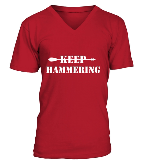 Keep Hammering Archery Motivationalarchery funnyvi V-Neck T-shirt
