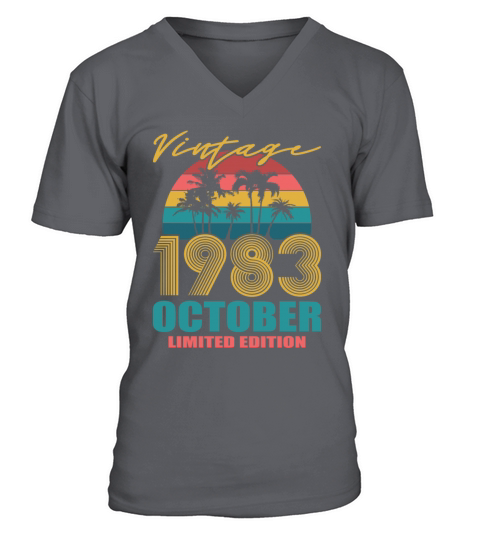 Vintage October 1983 Limited Edition V-Neck T-shirt