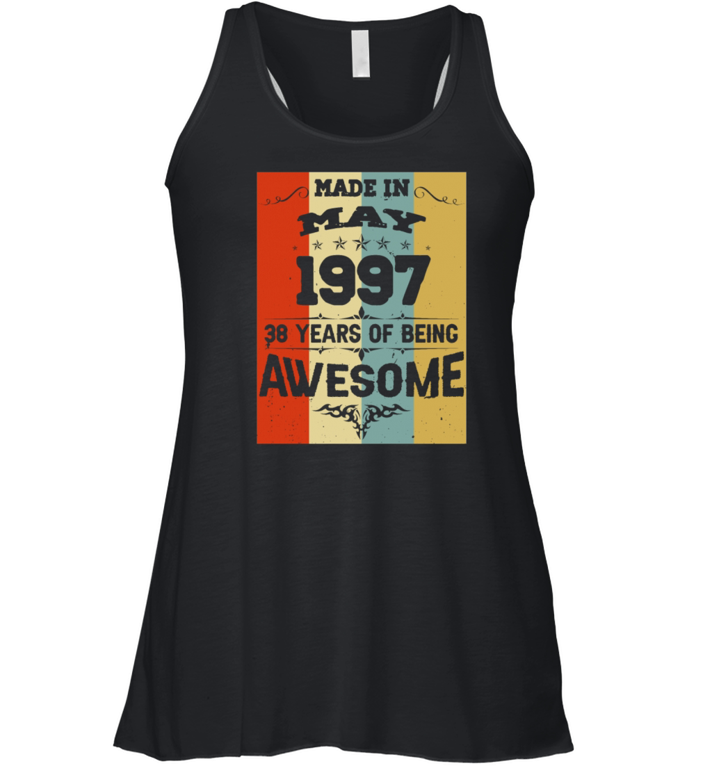 May 1997 Vintage Birthday Present Women's Flowy Tank Top