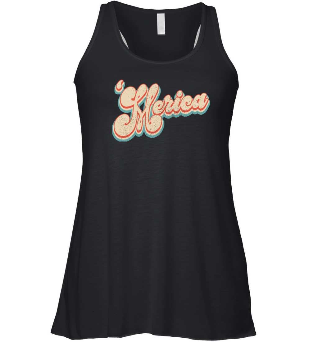 Vintage America Patriotic 4th of July Women's Flowy Tank Top