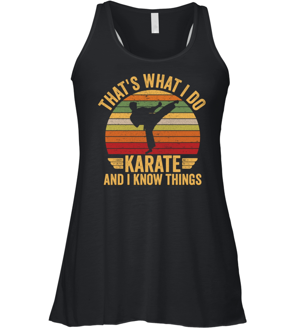 Vintage Karate With Funny Quote Great For Karate Women's Flowy Tank Top