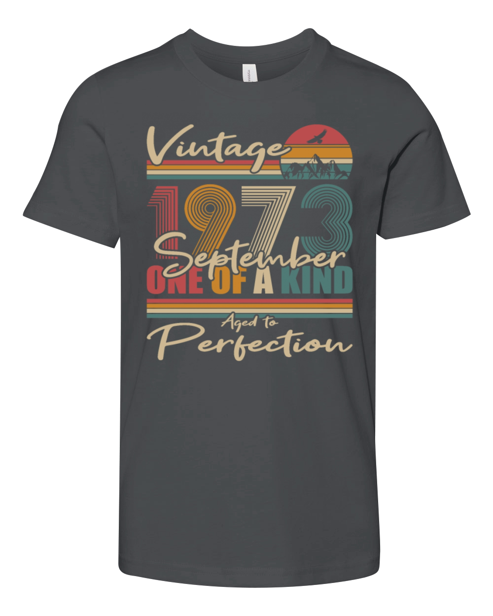 50th birthday september 1973 vintage 1973 Youth Unisex Jersey Tee