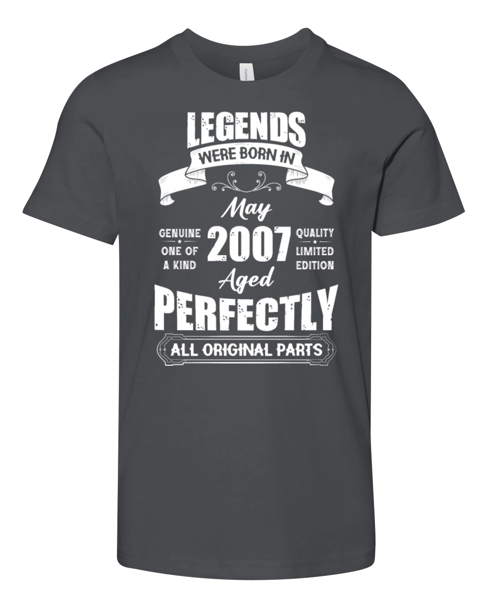 Legends Were Born In May 2007 Birthday Youth Unisex Jersey Tee