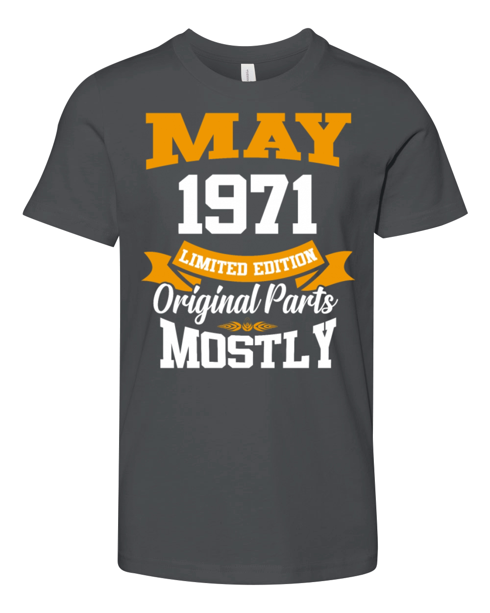May 1971 Vintage Birthday Present Youth Unisex Jersey Tee