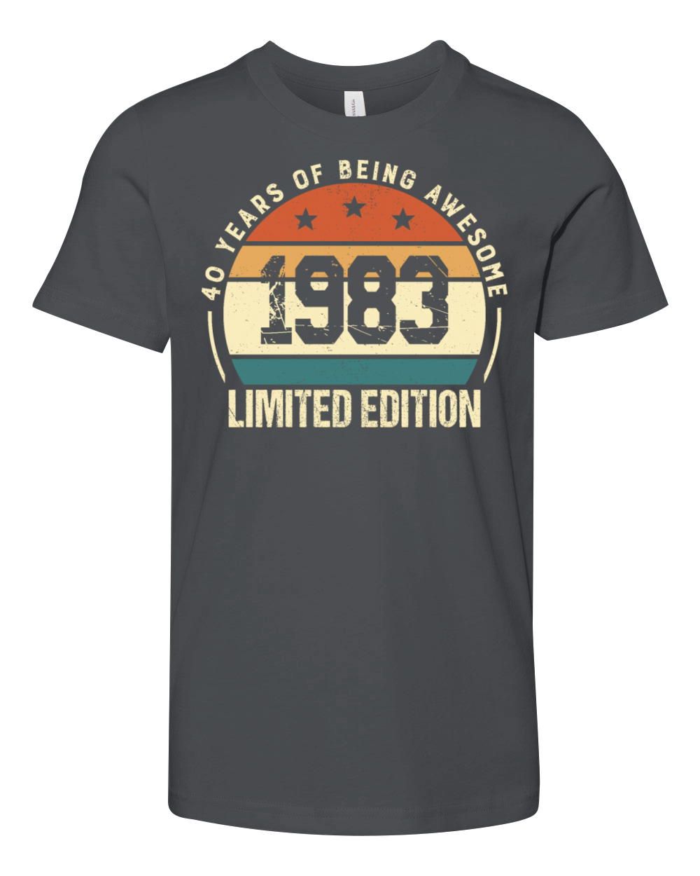 Vintage 40 Year Old Birthday Gifts 1983 Retro 40th Youth Unisex Jersey Tee