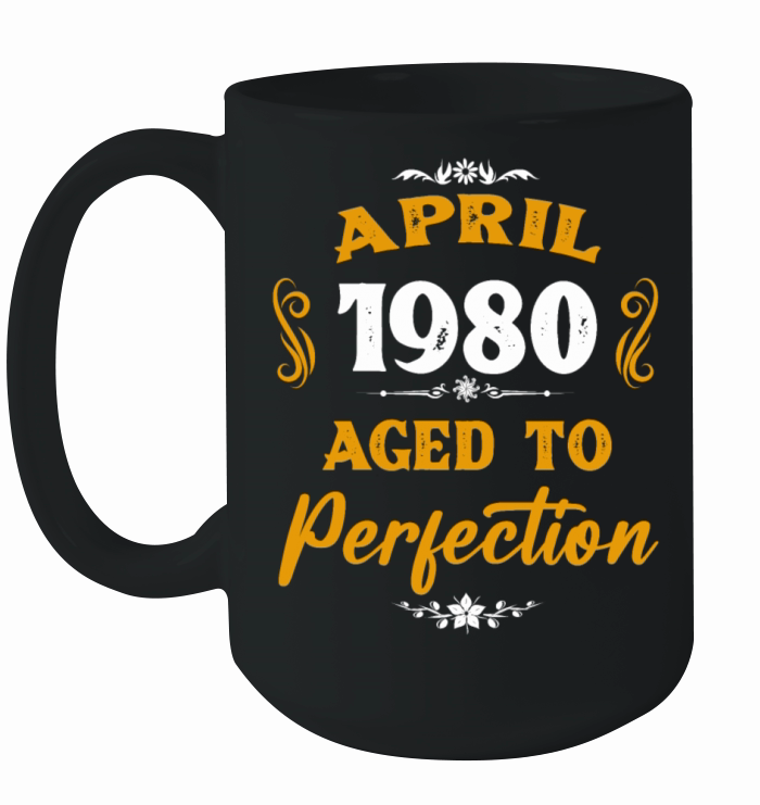 April 1980 Vintage Birthday Present Ceramic Mug