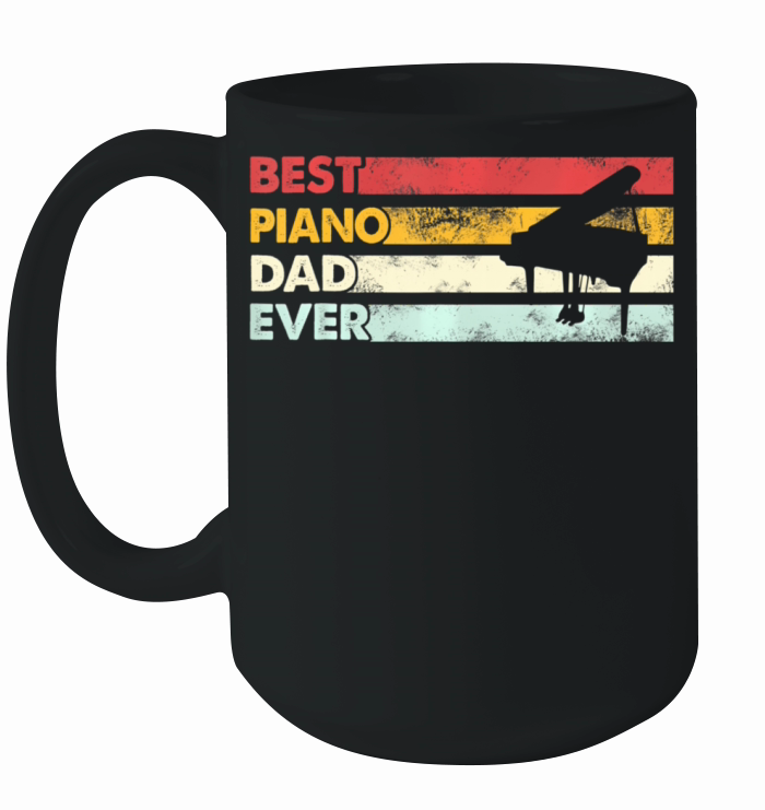 Best Dad Ever Father Vintage Piano Ceramic Mug