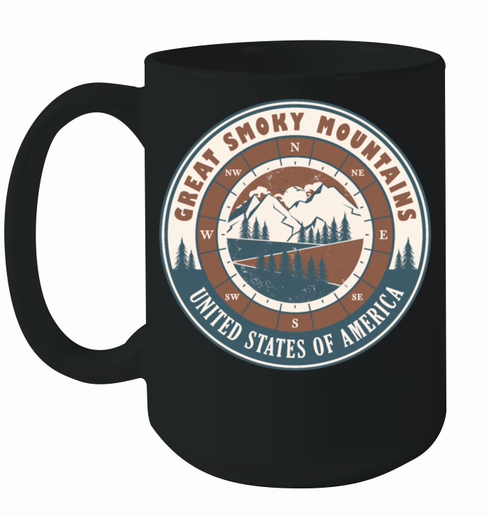 Great Smoky Mountains United States Vintage Hiking Ceramic Mug