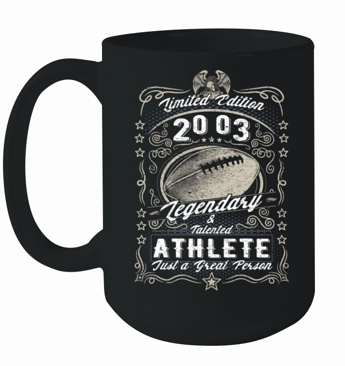 Vintage 2003 Football Birthday Gift Sport Hobby Ceramic Mug
