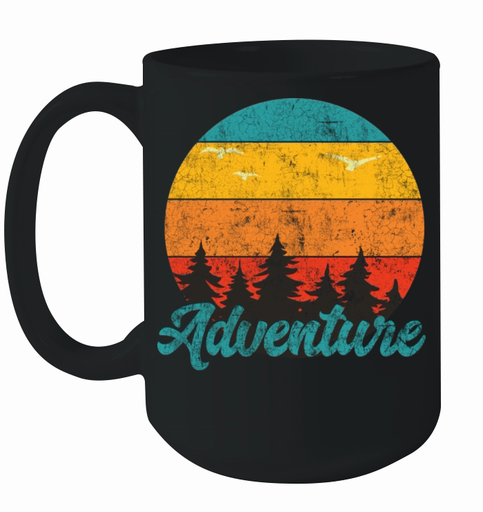 Vintage Camping Adventure Ceramic Mug