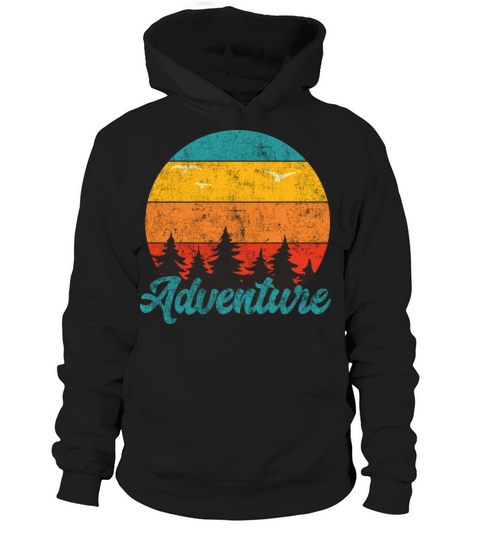 Vintage Camping Adventure Hoodie Unisex