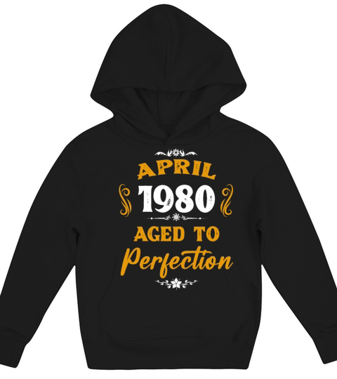 April 1980 Vintage Birthday Present Kids Hoodie