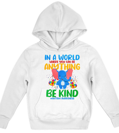 In A World Where You Can Be Anything Be Kind Kids Hoodie