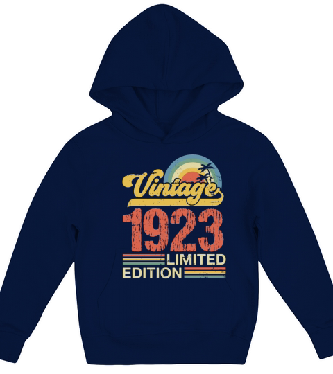 Retro Vintage 1923 Limited Edition Kids Hoodie