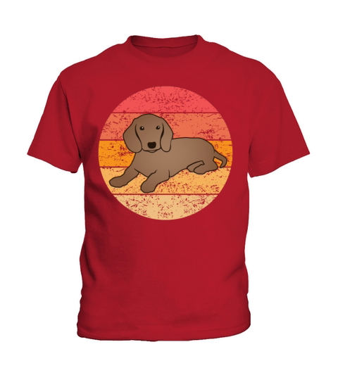 Dachshund Badger Dog Lover Retro Gift Kids T-Shirt