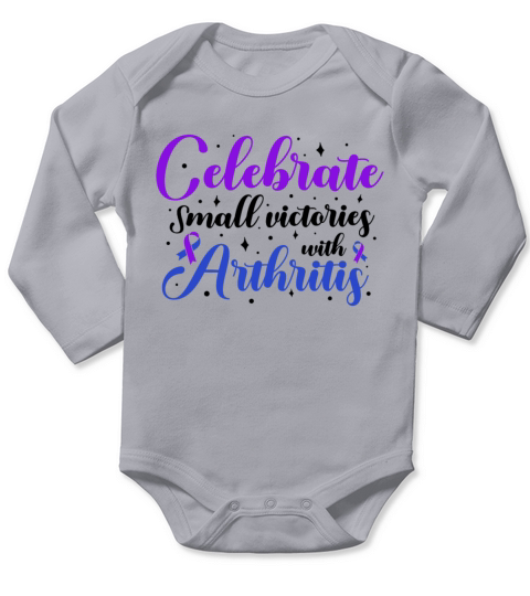 Celebrate Small Victories With Arthritis Awareness Long Sleeve Baby One-Piece