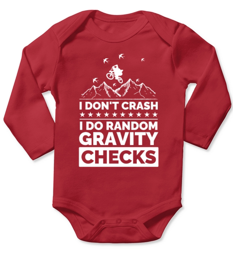 I Dont Crash I Do Random Gravity Checks Long Sleeve Baby One-Piece
