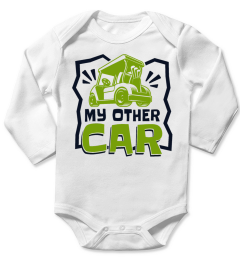 My Other Car Player Pro Golfer Golfing Legend Golf Long Sleeve Baby One-Piece