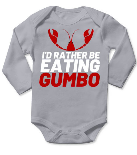 Seafood Gumbo Lover Food Humor Crawfish Long Sleeve Baby One-Piece