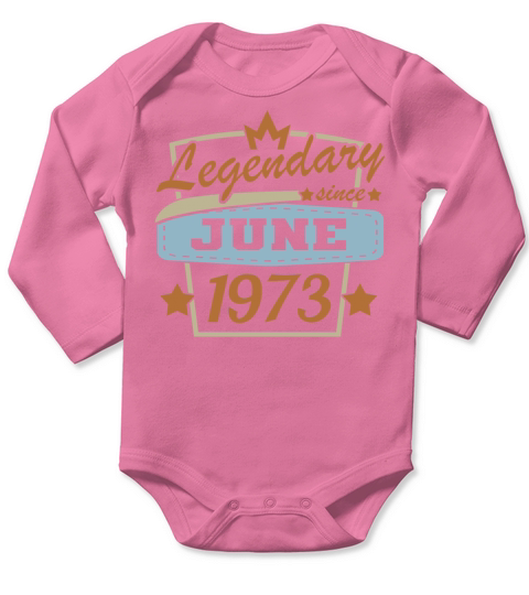 Vintage 1973 Birthday Sayings Long Sleeve Baby One-Piece