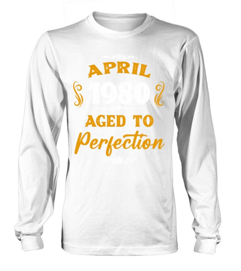 April 1980 Vintage Birthday Present Long sleeved Unisex