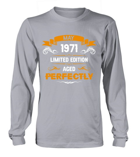 May 1971 Vintage Birthday Present Long sleeved Unisex