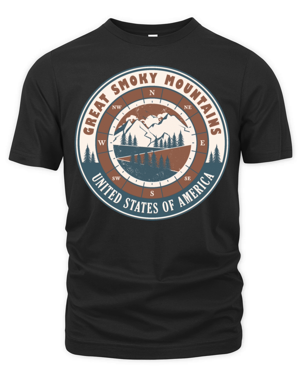 Great Smoky Mountains United States Vintage Hiking Organic Unisex T-shirt