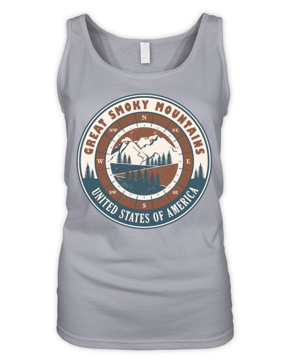 Great Smoky Mountains United States Vintage Hiking Organic Women's Tank Top
