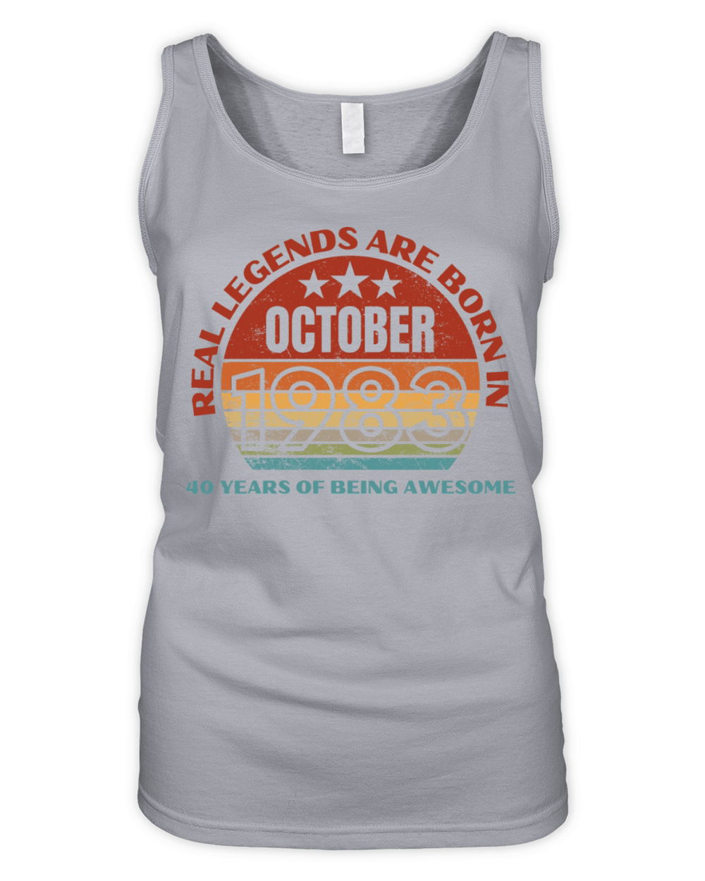 Real Legends Are Born In October 1983 40 Years Organic Women's Tank Top