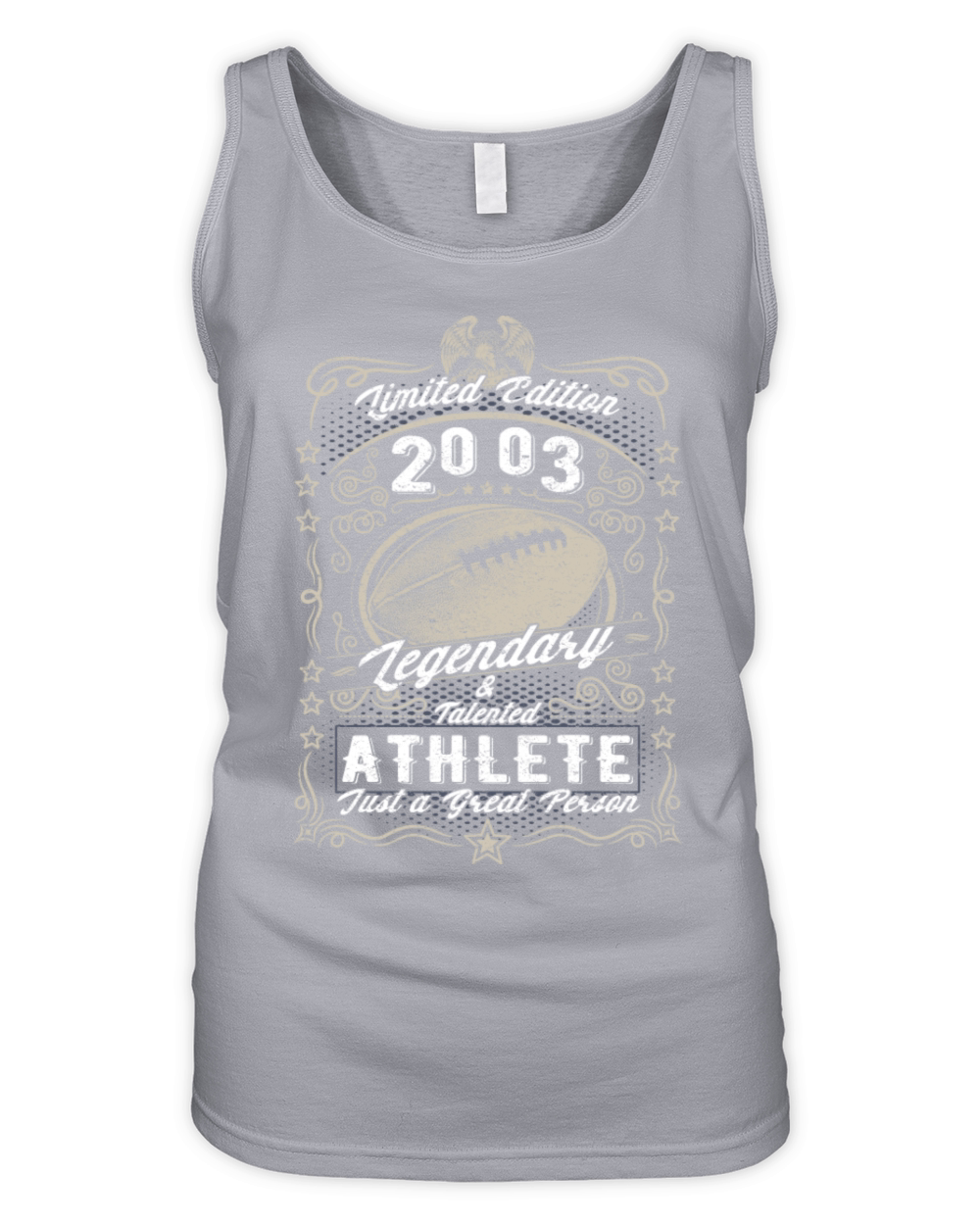 Vintage 2003 Football Birthday Gift Sport Hobby Organic Women's Tank Top