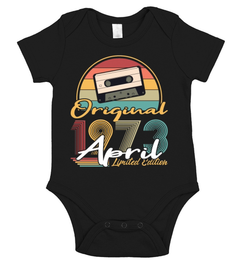 50th birthday april 1973 original 1973 Short Sleeve Baby One-Piece
