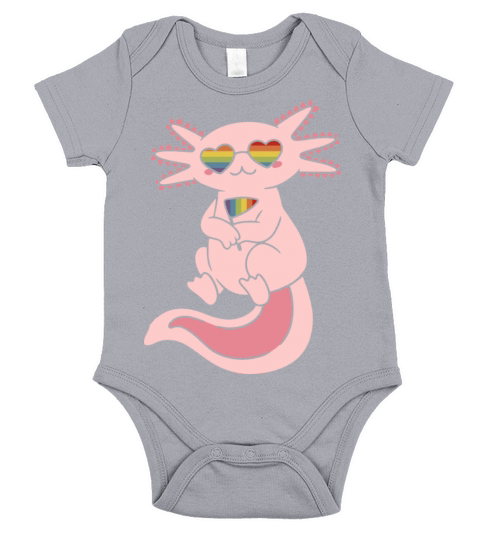 Gay Lesbian Axolotl Csd Lgbtq Pride Gay Short Sleeve Baby One-Piece
