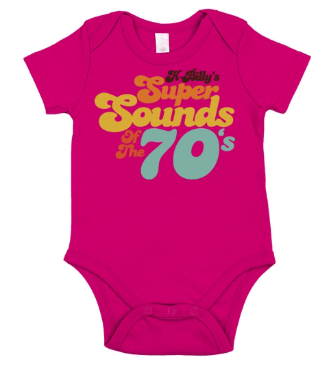 K-billys Super Sounds Of The 70s Short Sleeve Baby One-Piece