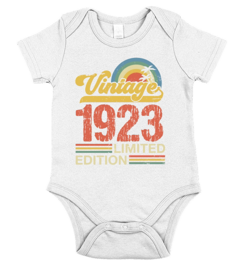 Retro Vintage 1923 Limited Edition Short Sleeve Baby One-Piece